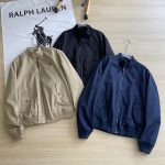Ralph Lauren Coat Red Cotton Pure Relaxed Fit Embroidery