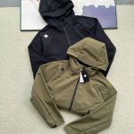 Descente Jacket Red Polyester Spandex Fleece Air Layer Fabric