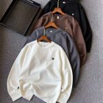 Givenchy Sweatshirt Red Cotton Silk Acrylic Milk Honeycomb Weave Simple Design White