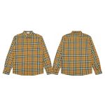 Burberry Long-Sleeved Shirts Red Cotton Pure Gabardine