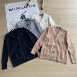 Ralph Lauren Outerwear Red Cotton Cable Knit Easy To Match