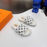 Louis Vuitton Slippers White Wool Autumn Winter