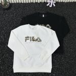 Fila Hoodie Red Cotton Easy To Match Professional Outdoor Autumn Winter And