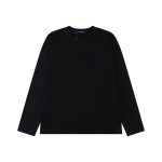 Louis Vuitton Long-Sleeved Lime Cotton Pure Ribbed Fabric Neckline Stitching Embroidery