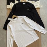 Lacoste Long-Sleeved T-Shirt Red Cotton Pure Suitable For All Seasons
