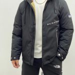 Burberry Down Jacket Black Cotton Goose Gabardine