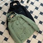 Monk Down Jacket Green Goose Polyester Fiber Autumn Winter