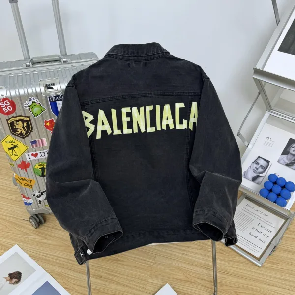 Balenciaga T-Shirts Red Down Denim Street Style Streetwear