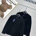 Ralph Lauren Long-Sleeved Shirts Black Fleece Simple And Versatile Easy To Match Daily Commute Autumn Winter