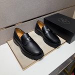 Prada Leather Shoes Color Cowhide Patch