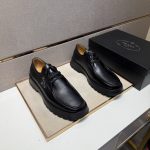 Prada Leather Shoes Color Cowhide Patch