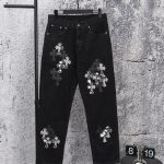 Chrome Hearts Jeans Red Denim Street Style Slim Fit