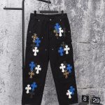 Chrome Hearts Jeans Red Denim Street Style Sophistication