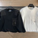Prada Long-Sleeved Color Cotton Pure Nylon Fabric Winter Metal Logo