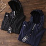 Descente Outerwear Red Nylon Fleece Zippered Pocket