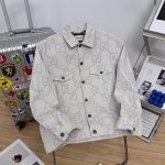 Gucci Outerwear Pink Jacquard Denim Relaxed Silhouette