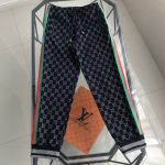 Gucci Sweatpants Blue Cotton Pure Embroidery