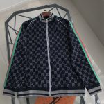 Gucci Jacket Blue Cotton Pure Embroidery