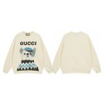Gucci Hoodies Ash Cotton Pure Relaxed Fit Exquisite Tailoring Plastisol Printing
