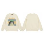 Gucci Hoodies Ash Cotton Pure Relaxed Fit Exquisite Tailoring Plastisol Printing