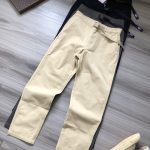 The North Face Casual Trousers Red Cotton Polyester Spandex Twill Fabric Slim Fit Embroidery