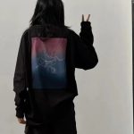 Archaeopteryx Long-Sleeved Shirts Red Cotton Pure Relaxed Fit Autumn Screen Printing