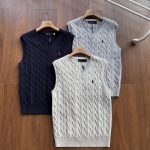 Ralph Lauren Short-Sleeved Shirts Red Cotton Pure Down Jacquard Cable Knit Suitable For All Seasons Retro Preppy Style Sophistication Autumn Embroidery