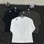 Descente Long-Sleeved T-Shirt Red Cotton Long-Staple Soft Touch Spring Autumn Early