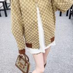 Gucci Outerwear Red Jacquard Relaxed Fit Pattern