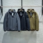 Archaeopteryx Down Jacket Red Cotton Mesh Functional Fabric Adjustable Drawstring Simple Style Zippered Pocket