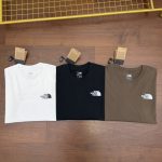 The North Face Long-Sleeved T-Shirt Brown Cotton Pure