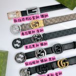 Gucci Leather Belt Red Embossed
