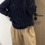 Ralph Lauren Shirts Red Cotton Long-Staple Down Cable Knit Soft And Smooth To The Touch Autumn Winter Late Early Deep