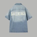 Balenciaga Vest Ash Cotton Denim Winter