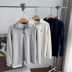 Ralph Lauren Long-Sleeved Sweatshirt Red Cotton Relaxed Fit Embroidery