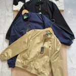 Ralph Lauren Outerwear Red Eva Cotton Relaxed Fit Urban Commuting Sophistication Embroidery