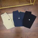 Descente Long Pants Red Nylon Spandex Woven Fabric Zippered Pocket