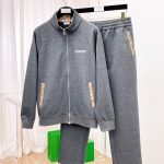 Burberry Casual Trousers Jacquard Embroidery Patch Work Pockets Patchwork