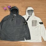 Stone Island Hoodie Ash Fleece Fabric Exquisite Workmanship Street Style High-End