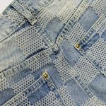 Louis Vuitton Jeans Red Cotton Twill Jacquard Denim Spring Early Contrasting Stitching