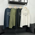 Acne Studios Long-Sleeved T-Shirt Red Cotton