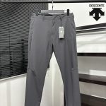 Descente Long Pants Red Silk Woven Fabric Exquisite Tailoring Autumn