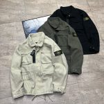 Stone Island Outerwear Red Denim Winter
