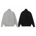 Margiela Coat Ash Cotton Wool Urban Style Embroidery