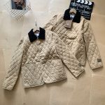 Burberry Jeans Red Cotton Down Polyester Fiber Corduroy Material Selection Retro Plaid Quilted Pattern Color Blocking