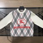 Burberry Long-Sleeved Shirt White Jacquard Winter Embroidery