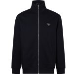 Prada Coat Black Fleece Ribbed Fabric Embroidery