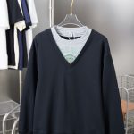 Loewe Hoodie Red Cotton Pure Silk Autumn Early Color Blocking