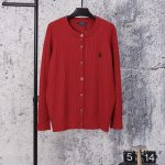 Ralph Lauren Long-Sleeved Red Cotton Cable Knit Easy To Match