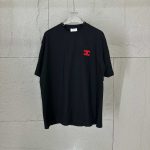 Celine Short-Sleeved T-Shirt Red Cotton Spring Summer